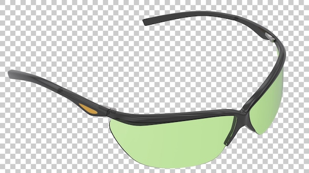 PSD sport glasses isolated on transparent background 3d rendering illustration