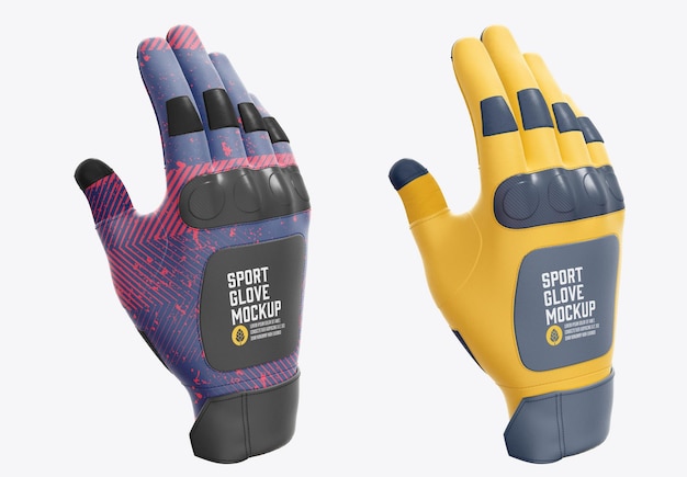 Cycling Gloves Mountain PSD Mockup, Top View – Original Mockups