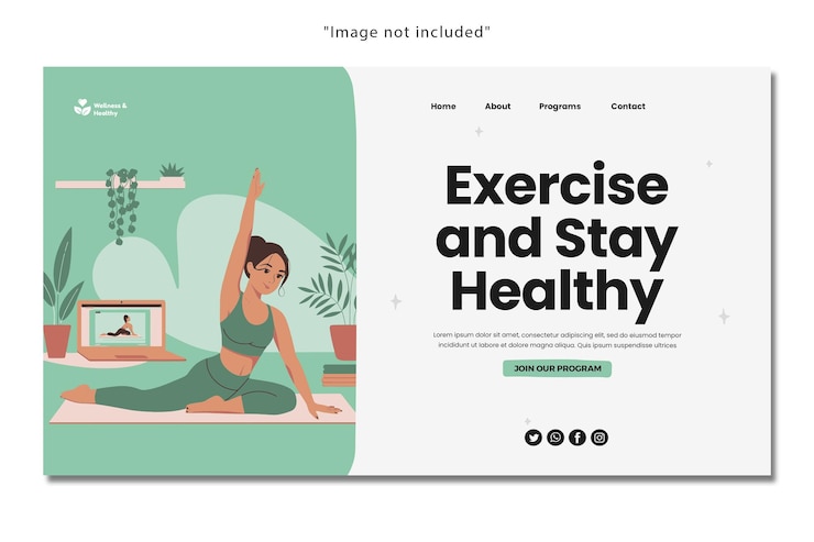 PSD sport landing page template with photo