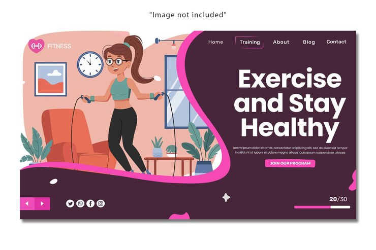 PSD sport landing page template with photo
