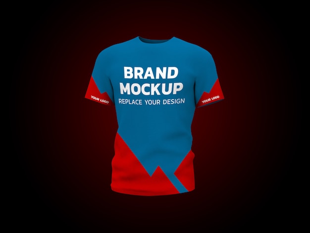 PSD sport shirt  mockup 3d rendering  realistic