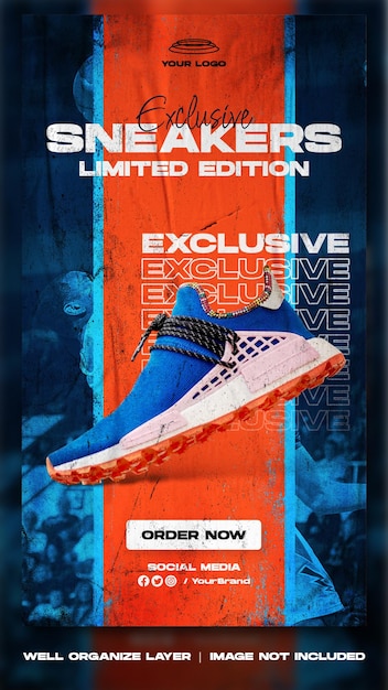 Sport shoes sale for social media instagram post and story stories template design