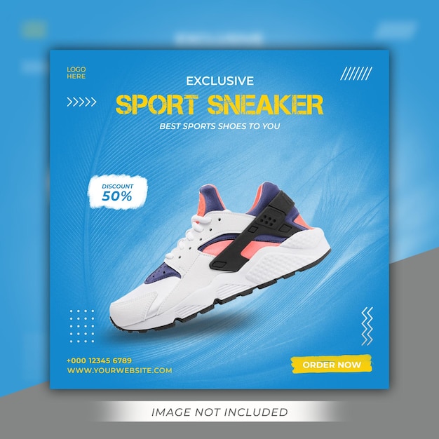 Sport Shoes sale social media instagram post template Premium Psd