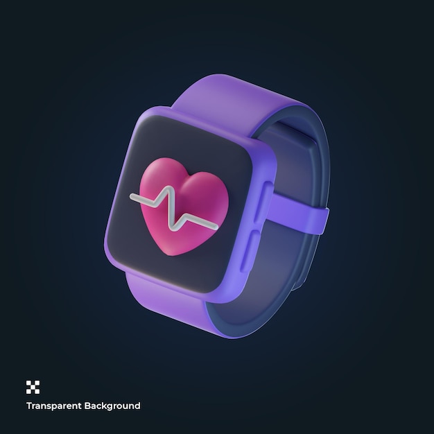 Sport smartwatch 3d icon illustration