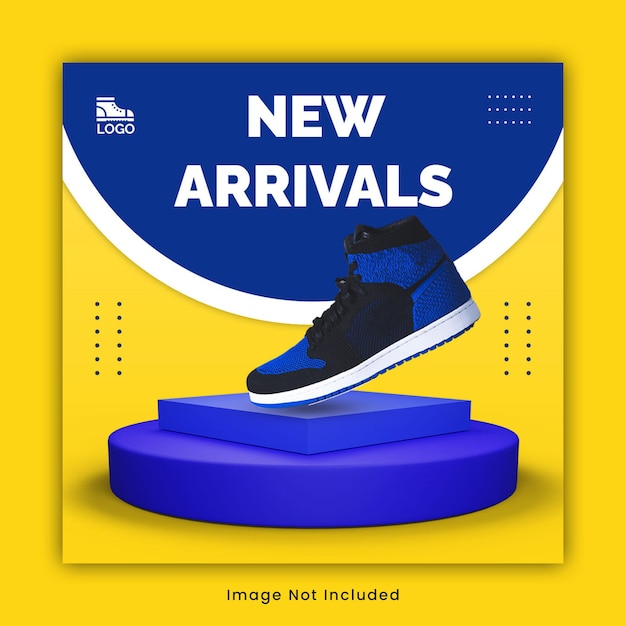 PSD sport sneakers instagram post template