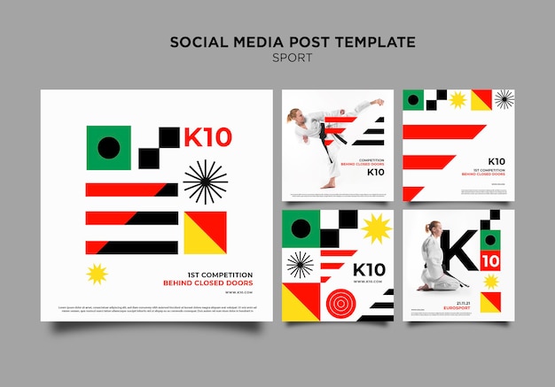 PSD sport social media post template