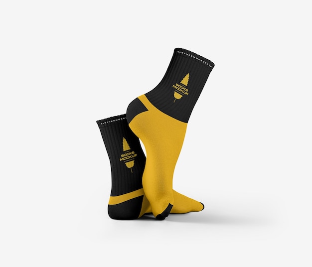 Sport sock mockup realistic