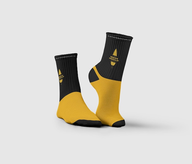 Sport sock mockup realistic