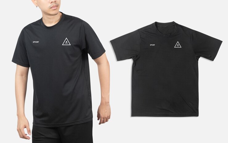 PSD あなたのデザインのためのスポーツtシャツモックアップpsdテンプレート