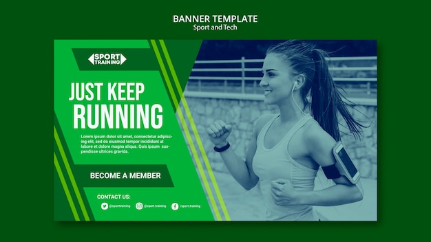 Sport and tech poster template