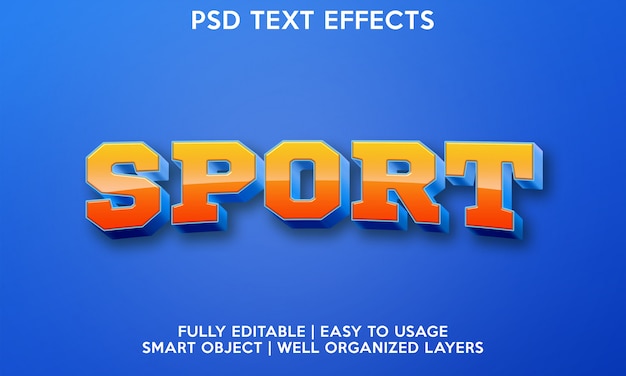 Sport teksteffect