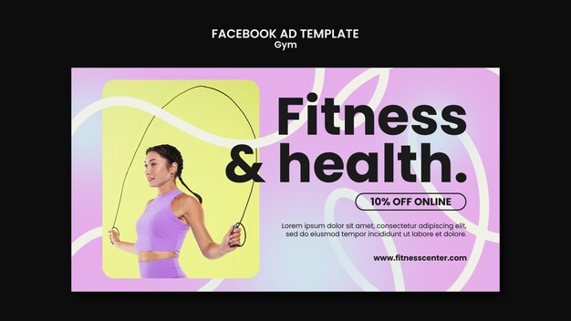 Sport training facebook template