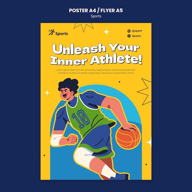 sport training poster template