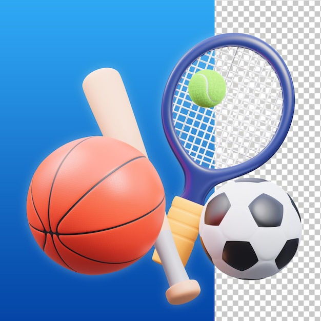 PSD sport vak school 3d illustratie