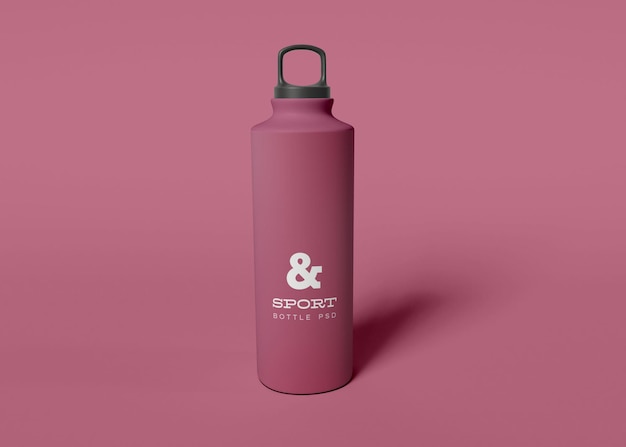 PSD mockup di bottiglia d'acqua sportiva