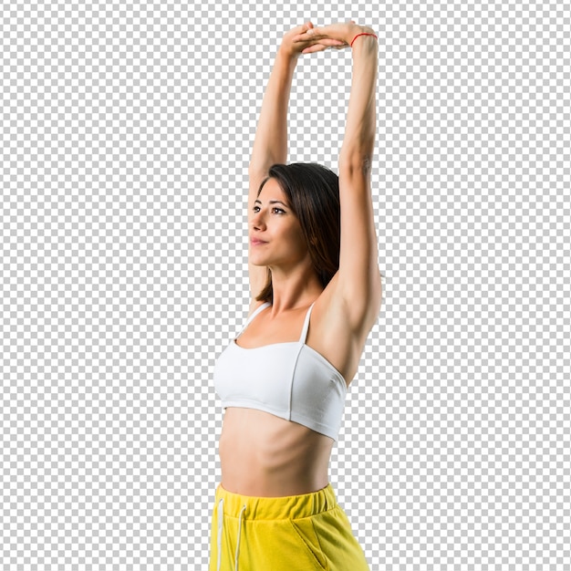 Sport woman stretching