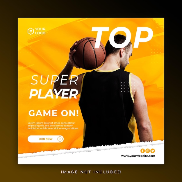 Sporting event social media instagram template