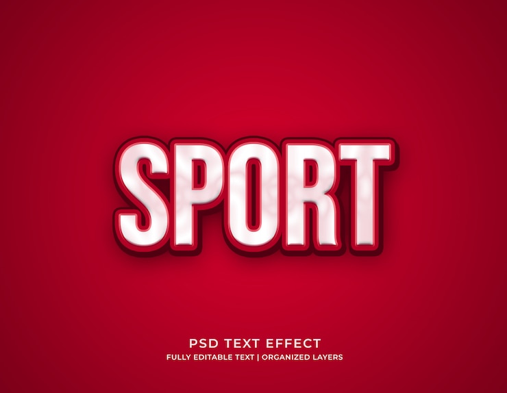 PSD sportowy edytowalny szablon efektu tekstu