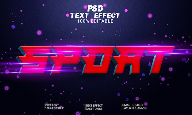 Sportowy plik tekstowy 3D PSD