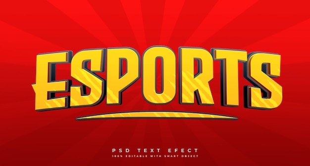 PSD sports 3d text effect template