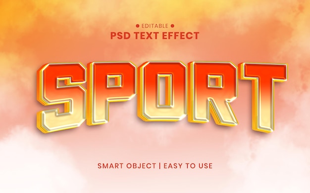 Sports 3d text effect