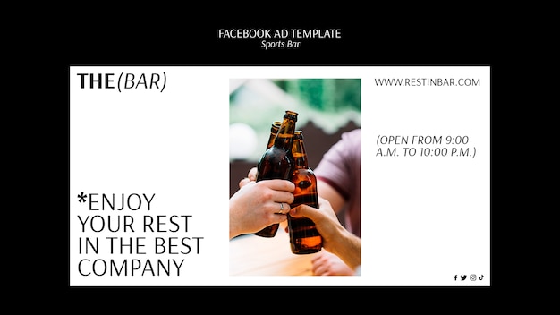 PSD sports bar facebook template