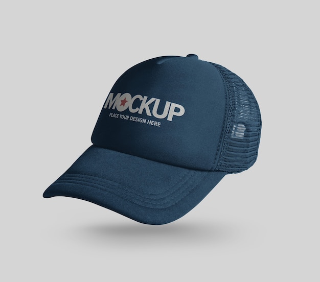 Design mockup logo cap sport isolato