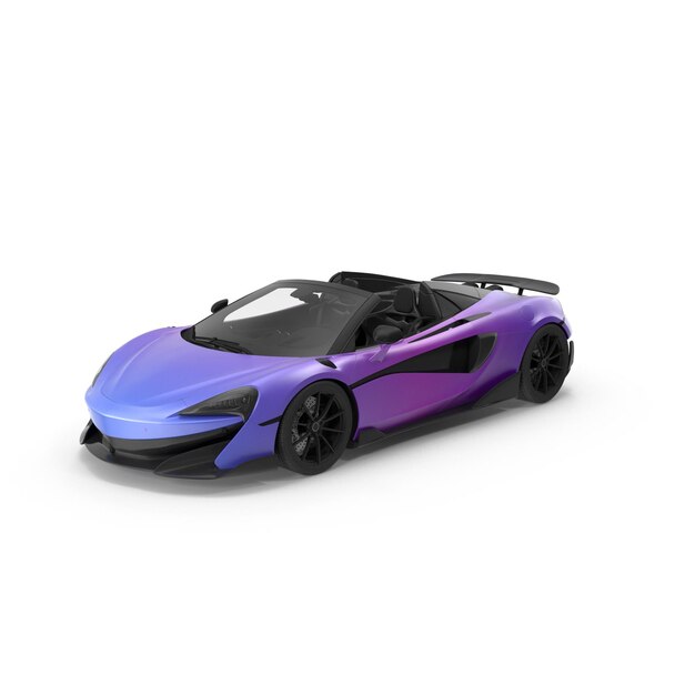 Sports Car 3D Model Gradient