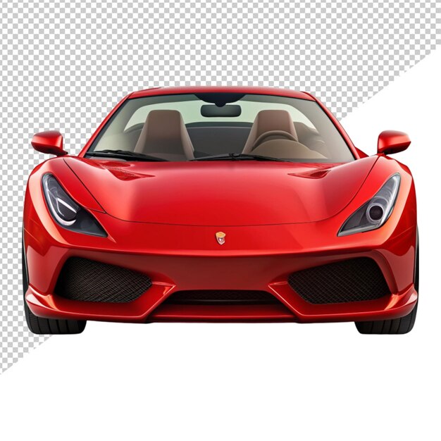 PSD sports car iron on transparent background