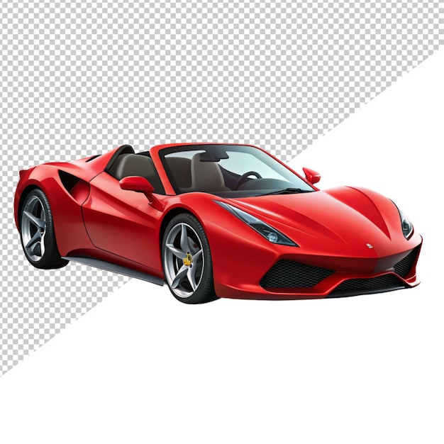 PSD sports car iron on transparent background