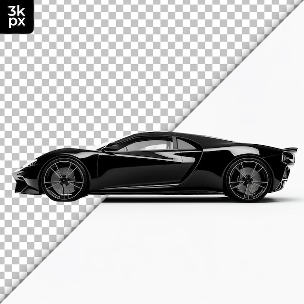 Sports car isolated on transparent background