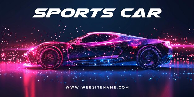 PSD sports car thumbnail background