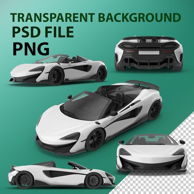 Sports car white png