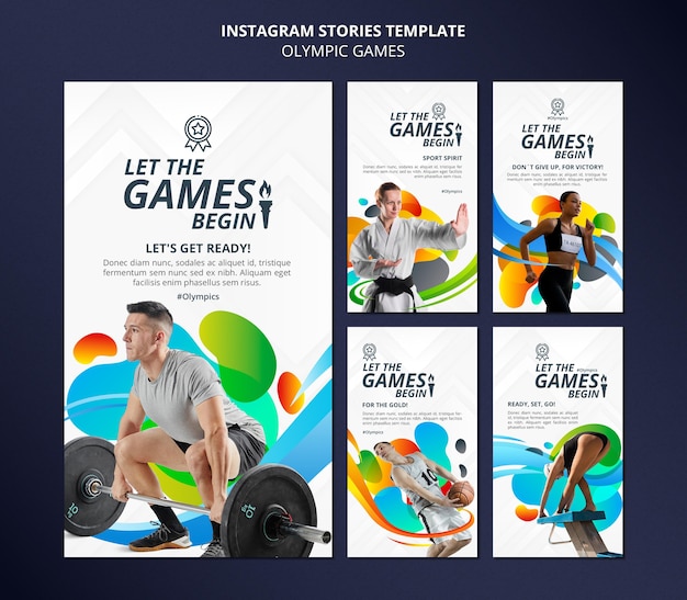 PSD sports competition social media stories pack