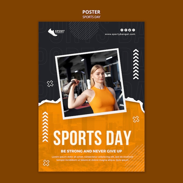 Modello di progettazione poster giornata sportiva