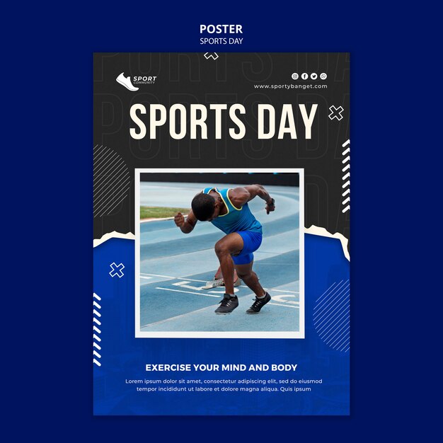 Sports day poster design template