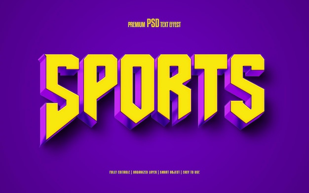 PSD sports editable premium psd text effect