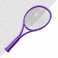 PSD sports equipment set badminton racket and tennis ball sports day on isolated background