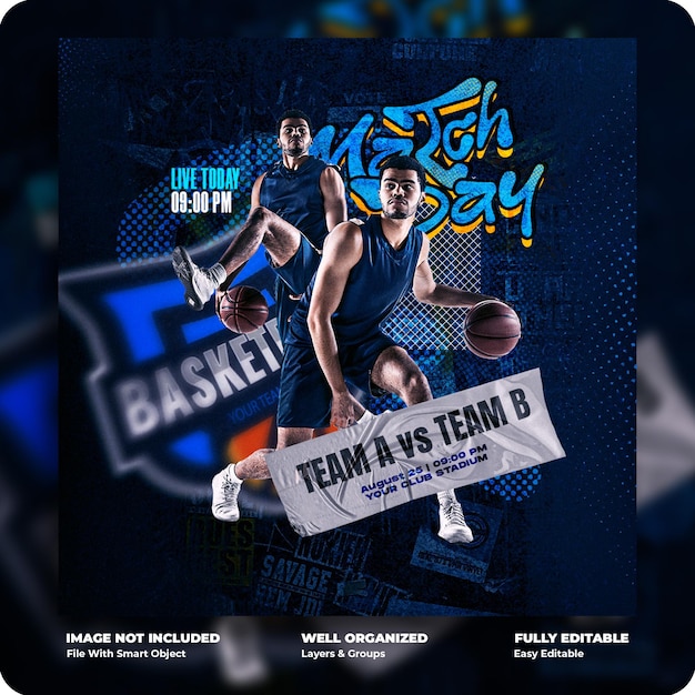 Sports event flyer template