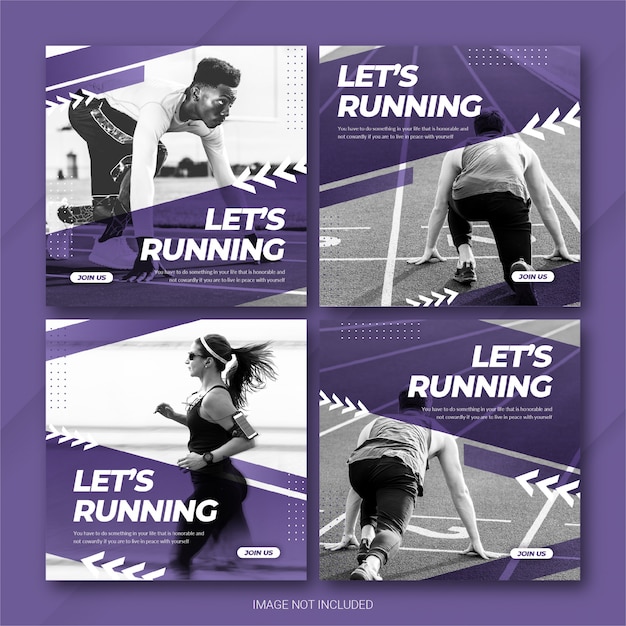 sports instagram post bundle