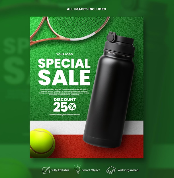 PSD sports sale social media poster