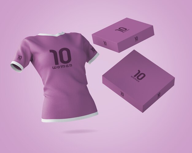 Sports shirt mockup with brand logo