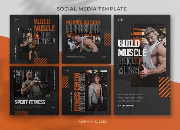 PSD sports social media pack bundle template design