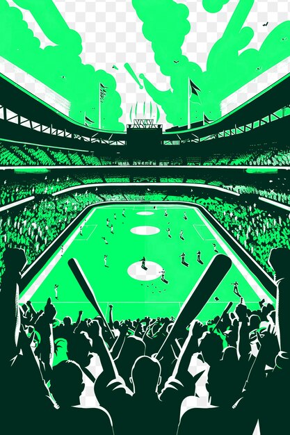 PSD sports stadium setting with fans and athletes for election f poster banner postcard tshirt tattoo