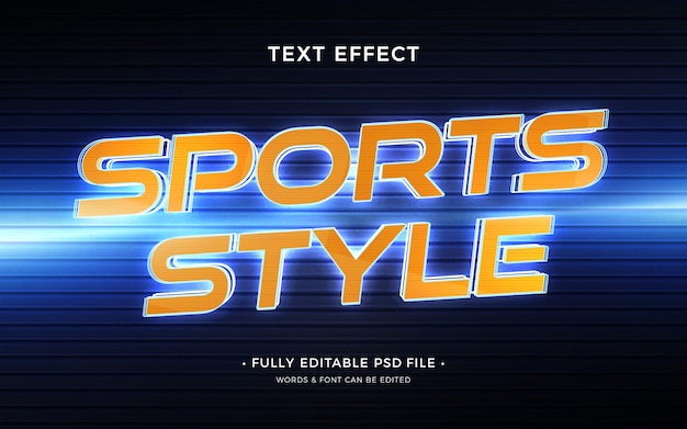 Sports style text effect