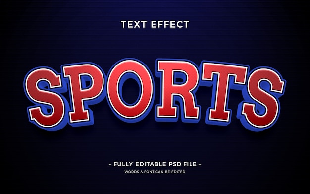 PSD sports text effect