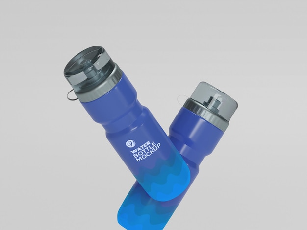 Sports water bottle mockup