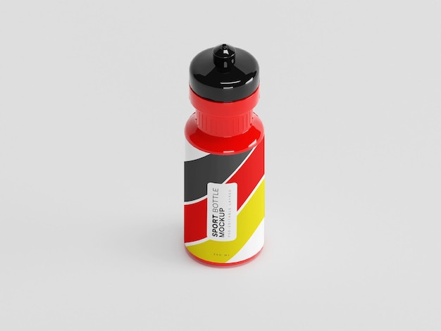 Sports water bottle mockup