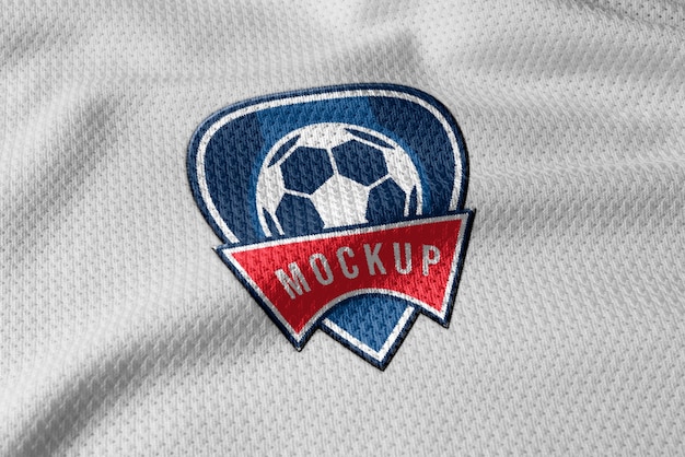 PSD materiale per abbigliamento sportivo con design mock-up dell'emblema