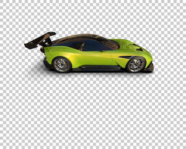 Sportwagen geïsoleerd op de achtergrond 3D-rendering illustratie